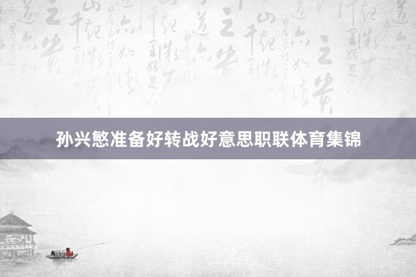 孙兴慜准备好转战好意思职联体育集锦