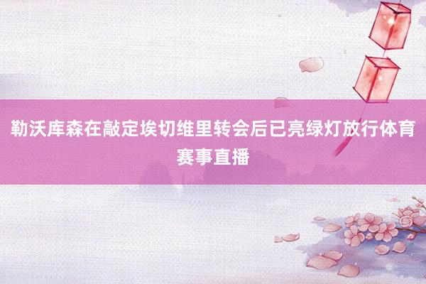 勒沃库森在敲定埃切维里转会后已亮绿灯放行体育赛事直播