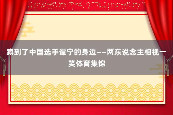 蹲到了中国选手谭宁的身边——两东说念主相视一笑体育集锦