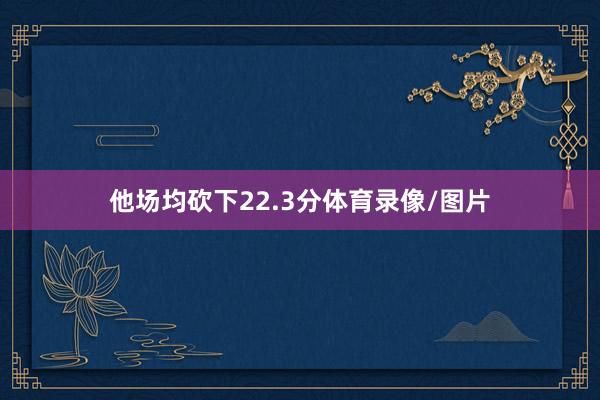 他场均砍下22.3分体育录像/图片