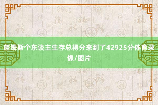 詹姆斯个东谈主生存总得分来到了42925分体育录像/图片