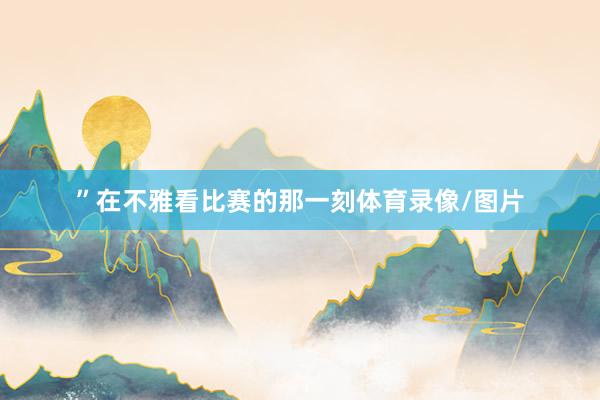 ”在不雅看比赛的那一刻体育录像/图片