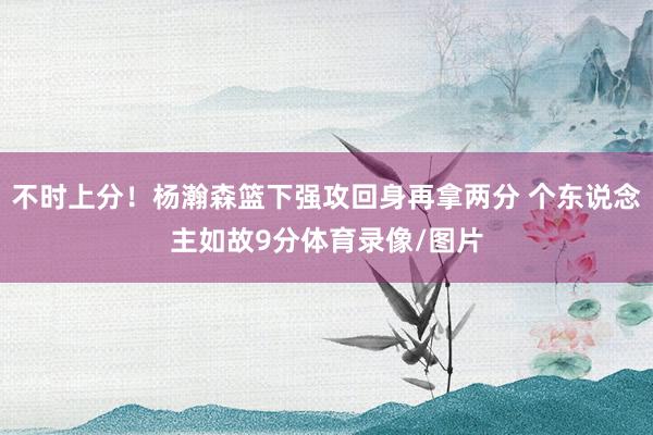 不时上分！杨瀚森篮下强攻回身再拿两分 个东说念主如故9分体育录像/图片