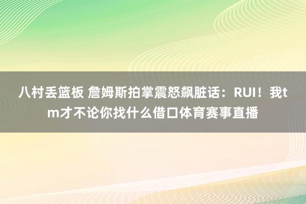 八村丢篮板 詹姆斯拍掌震怒飙脏话：RUI！我tm才不论你找什么借口体育赛事直播
